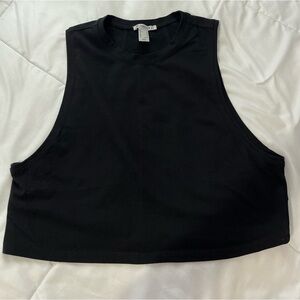 Black Cropped Tank Top